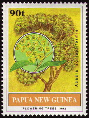Briefmarke: Ear-Pod Wattle, Papua-Neuguinea, 1992