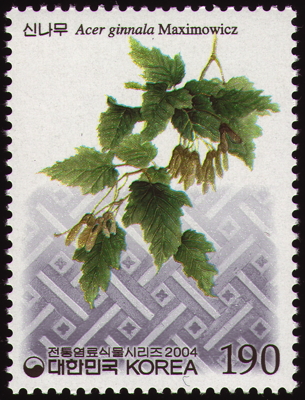 Briefmarke: Feuer-Ahorn, Korea, Süd, 2004