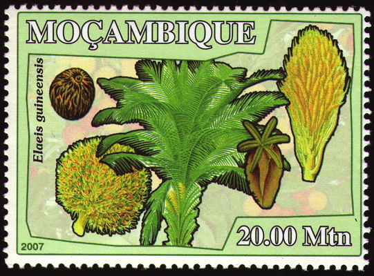 Briefmarke: Ölpalme, Mosambik, 2007