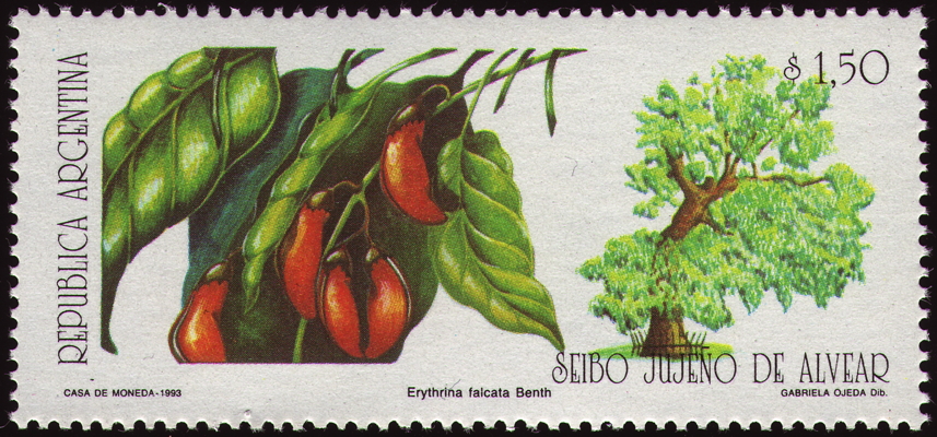 Briefmarke: Brasilianischer Korallenbaum, Argentinien, 1993