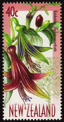 Briefmarke: Baumfuchsie, Neuseeland, 1999