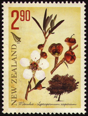 Briefmarke: Südseemyrte, Neuseeland, 2012