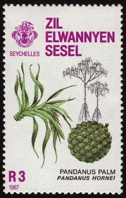 Briefmarke: Hornei Pandanus, Äußere Seychellen, 1987