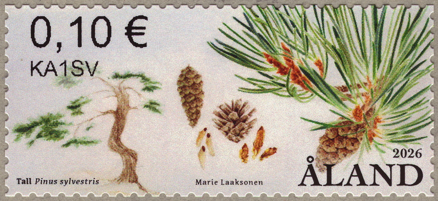 Briefmarke: Wald-Kiefer, Aland, 2026