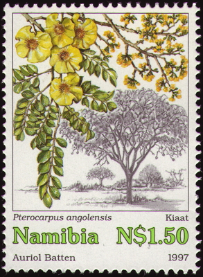 Briefmarke: Blutholzbaum, Namibia, 1997