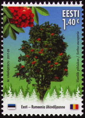 Briefmarke: Eberesche, Estland, 2017