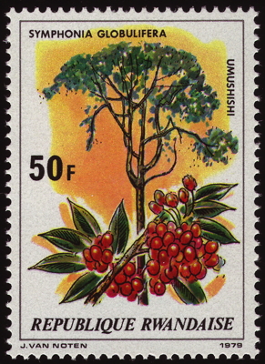Briefmarke: Streichholzbaum, Ruanda, 1979